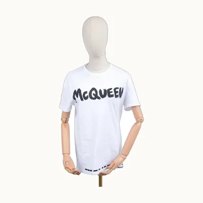 Alexander McQueen Logo Blanca, Talla XS