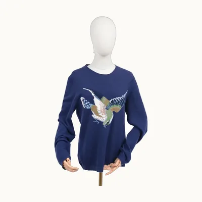 Gucci Bird Knit Blue, Size S