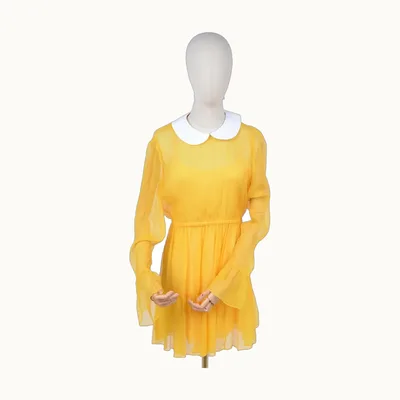 Gucci Silk Chiffon Amarilla, Talla M