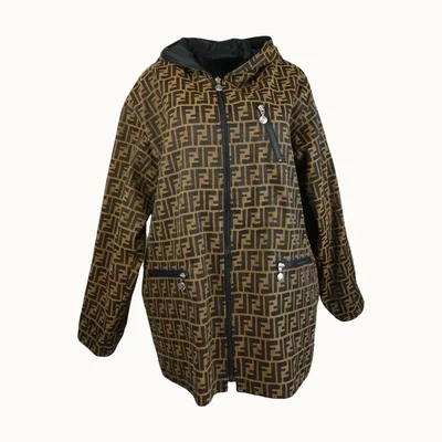 Chamarra Fendi Zucca Reversible, Talla L, Excelente, KV-6487