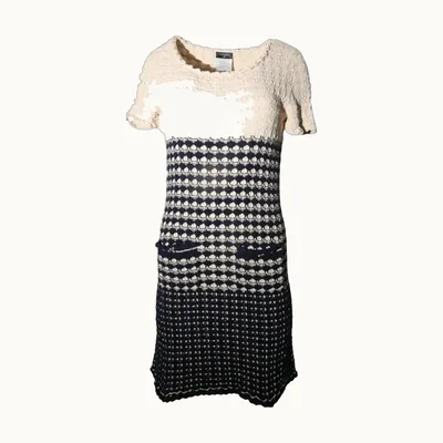 Vestido Chanel Tejido, Talla 38 FR