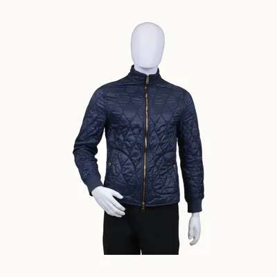 Chamarra Burberry Quilted Azul, Talla S