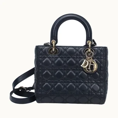 Bolsa de Mano Dior Lady Medium Negra