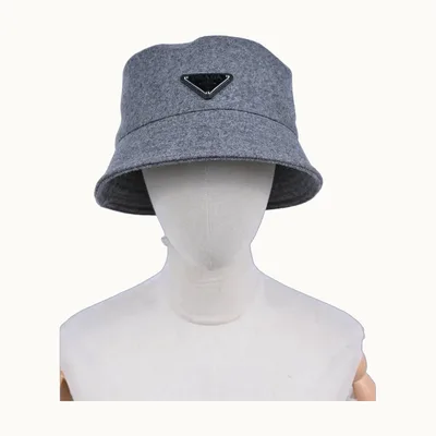 Gorra Prada Loden Wool Gris, Talla L