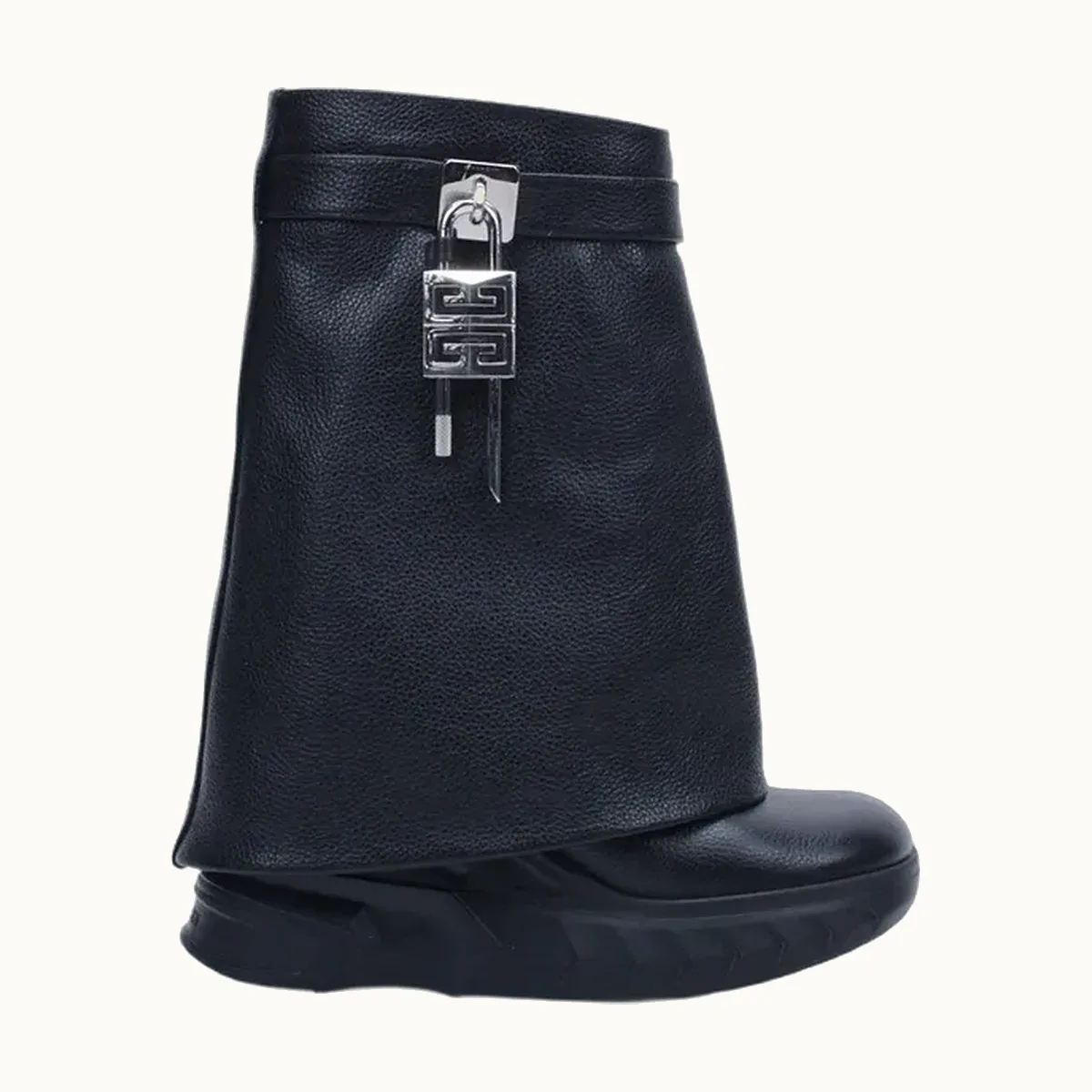 Botas Givenchy Shark Lock Biker Negro Talla 36 / 3 mx