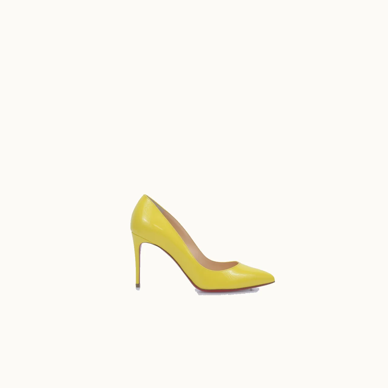 Christian Louboutin Zapatillas Louboutin Pigalle Follies 85 Patent Amarillo Talla 36.5 / 3.5 mx