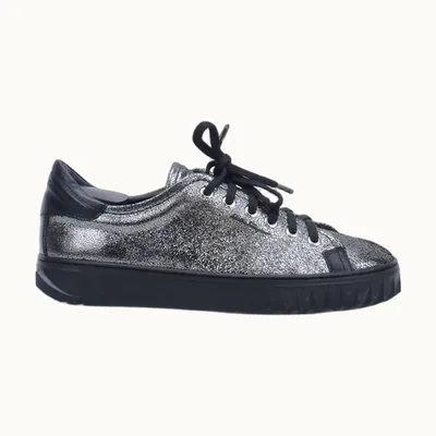 Salvatore Ferragamo Tenis Ferragamo Cube Plateado Talla 37 / 4 mx