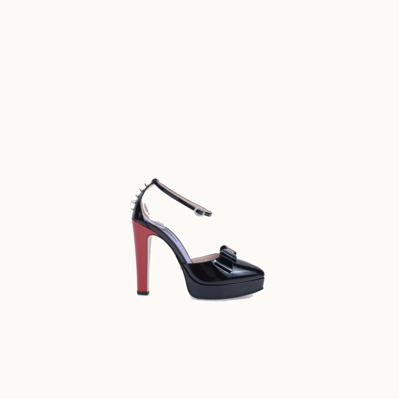 Zapatillas Gucci Sadie Spike 125 Patent Negro Talla 39 / 6 mx