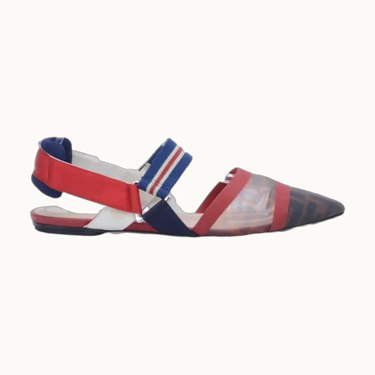 Flats Fendi Colibri Rojo Talla 39 / 6 mx