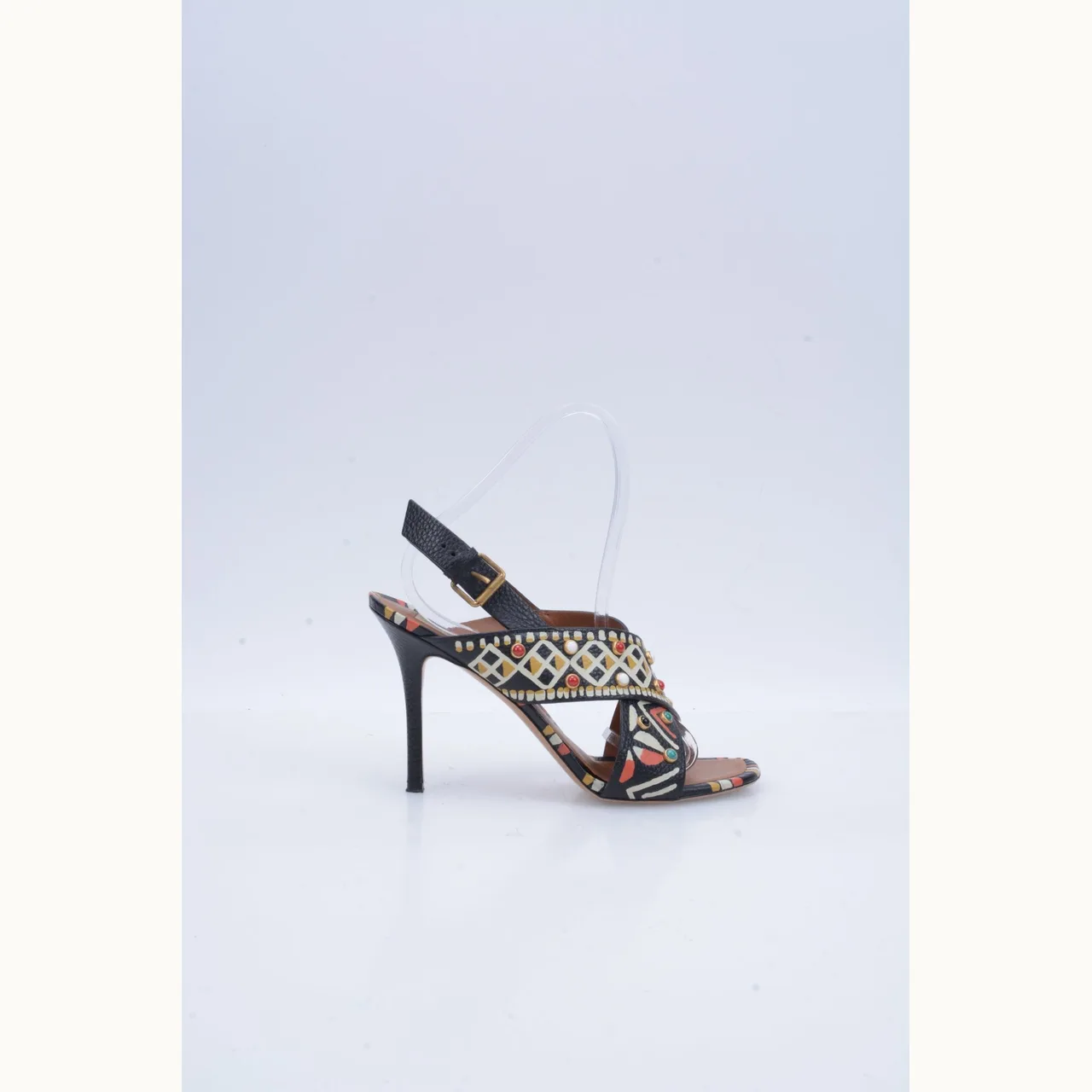 Sandalias de tacón Valentino Tribal Estampado Talla 40 / 7 mx
