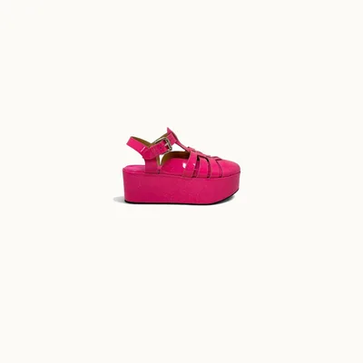 Loewe Glitter Platform Sandals T37 Eu