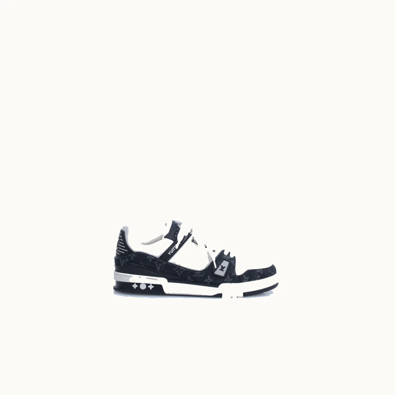 Tenis Louis Vuitton LV Trainer Monogram Denim Blanco Talla 43