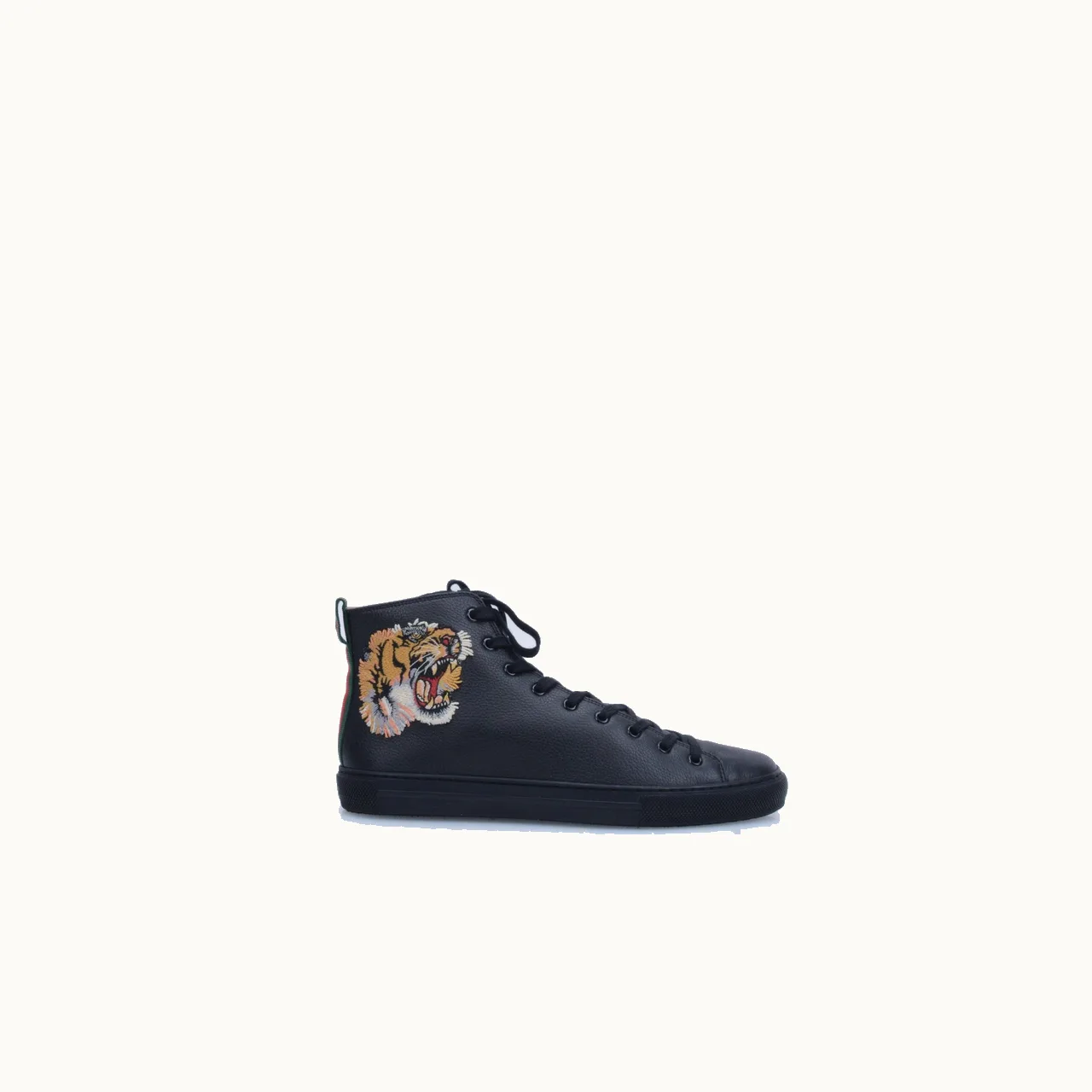 Tenis Gucci Tiger Patch High Top Negro Talla 42
