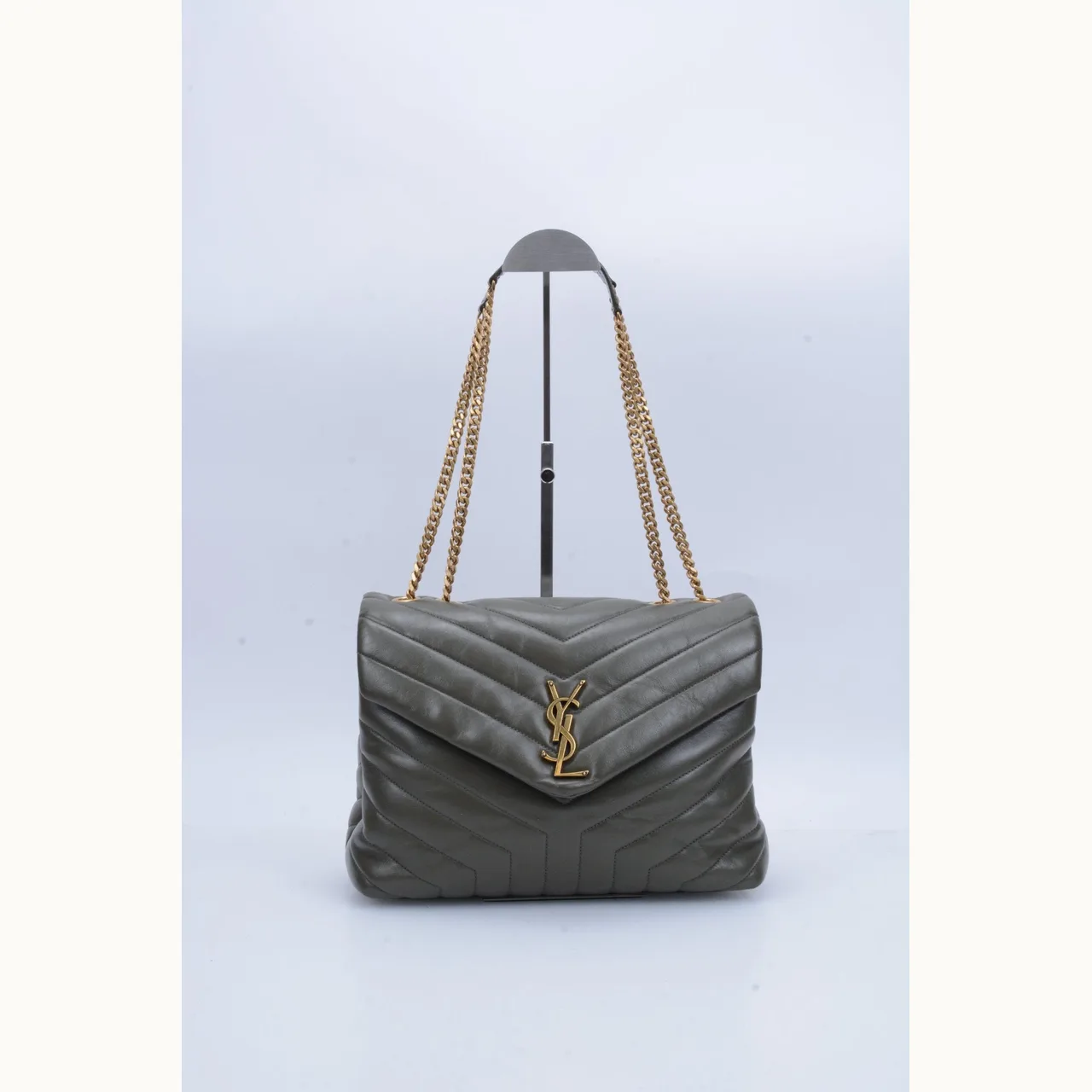 De hombro Saint Laurent Loulou Medium Verde mediana