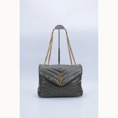 De hombro Saint Laurent Loulou Medium Verde mediana