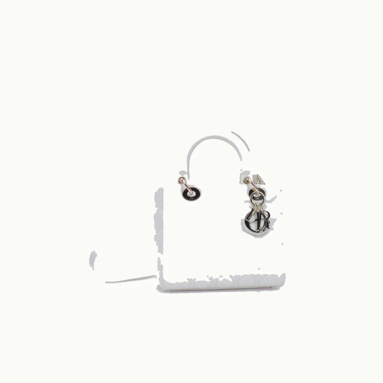 De mano Dior Lady Dior Medium Blanco