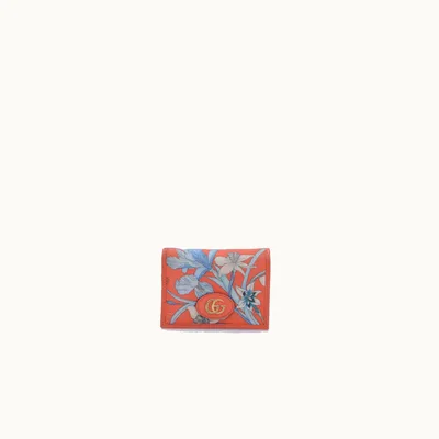 Cartera Gucci Compact Flora Naranja
