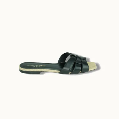 Saint Laurent Black Tribute Sandals