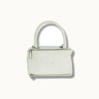 Givenchy White Tumbled Pandora Bag