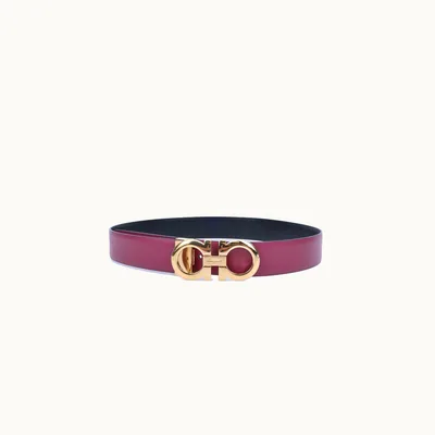 Salvatore Ferragamo Cinturón Ferragamo Gancini 3.5 cm Reversible Rosa Talla 80