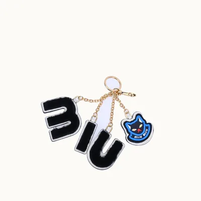 Llavero Miu Miu Cat Fur Negro