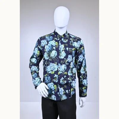 Camisa Gucci Blooms Azul Talla L