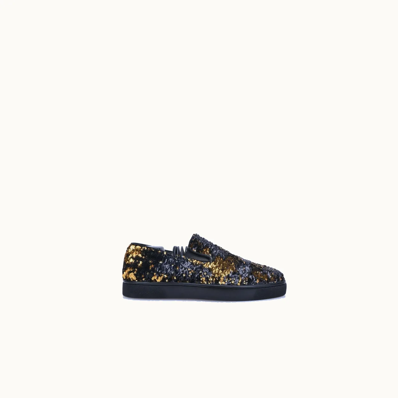 Christian Louboutin Tenis Louboutin Boat Sequins Slip On Negro Talla 42