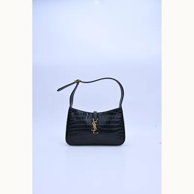 De hombro Saint Laurent Le 5 à 7 Croc Negro