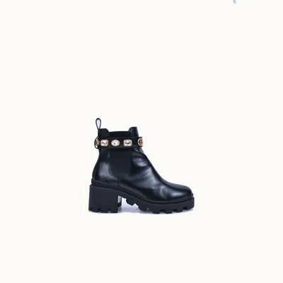 Botas Gucci Crystal Belt Negro Talla 38 / 5 mx