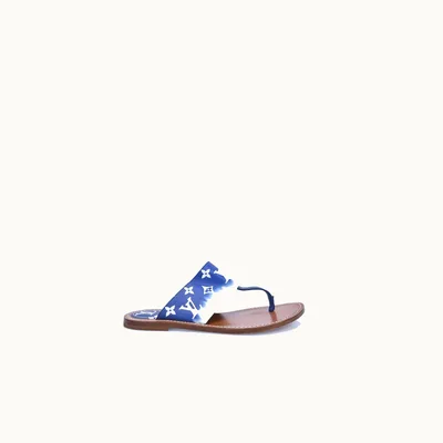 Sandalias flat Louis Vuitton Palma Escale Azul Talla 39 / 6 mx