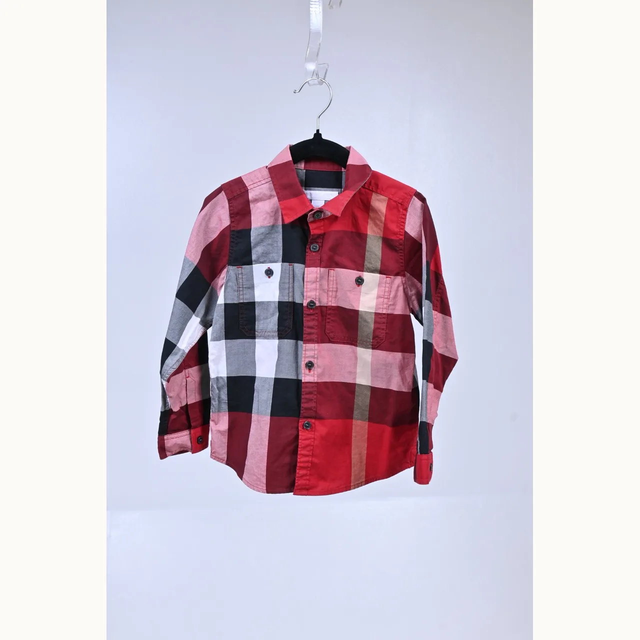 Camisa Burberry Check Rojo Talla 4Y