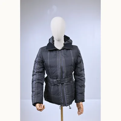 Chamarra Burberry Puffer Reversible Gris Talla S