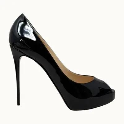 Zapatillas Peep Toe Christian Louboutin, Talla 38.5
