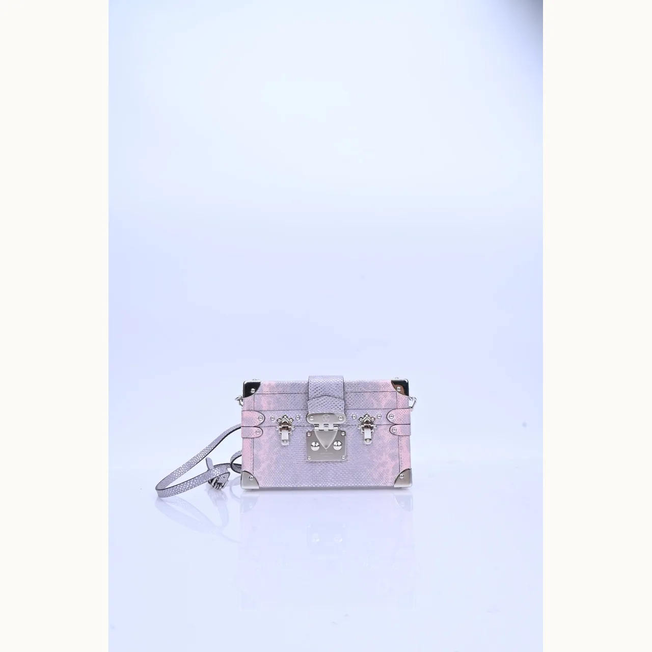 Crossbody Louis Vuitton Petite Malle Lizard Rosa