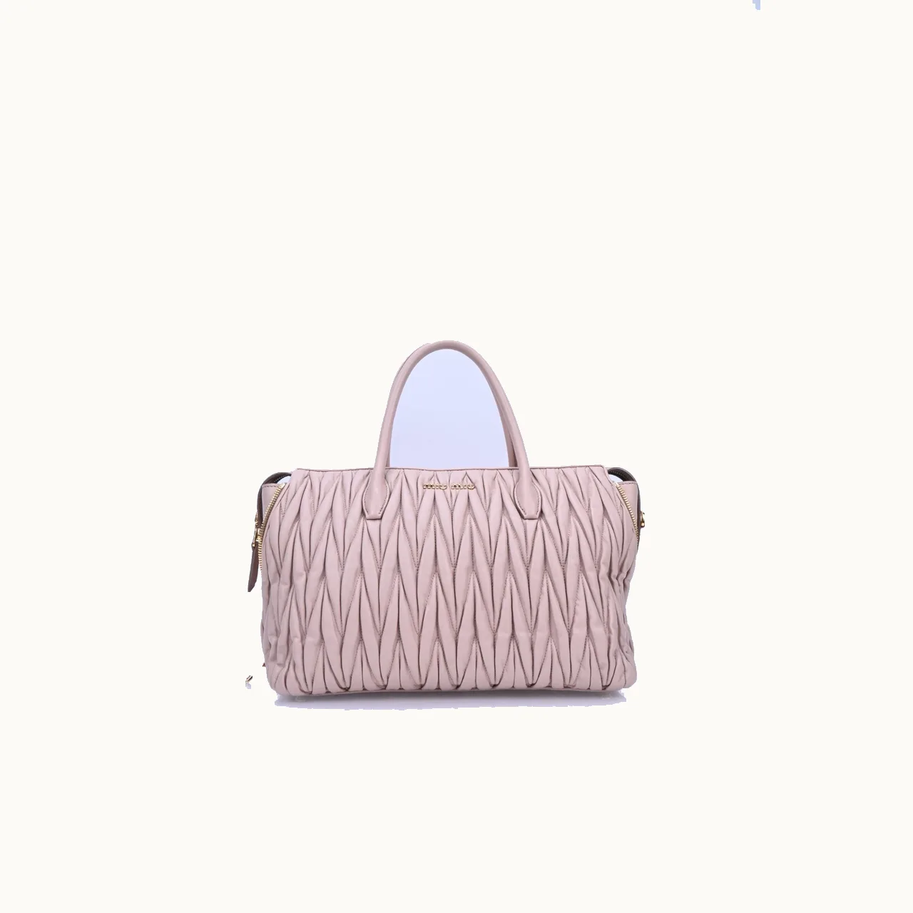 Tote Miu Miu Matelassé Rosa