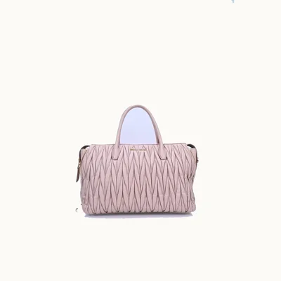 Tote Miu Miu Matelassé Rosa