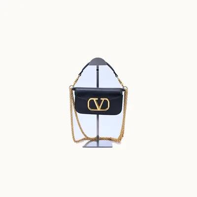 Crossbody Valentino Locò VLogo Small Negro pequeña