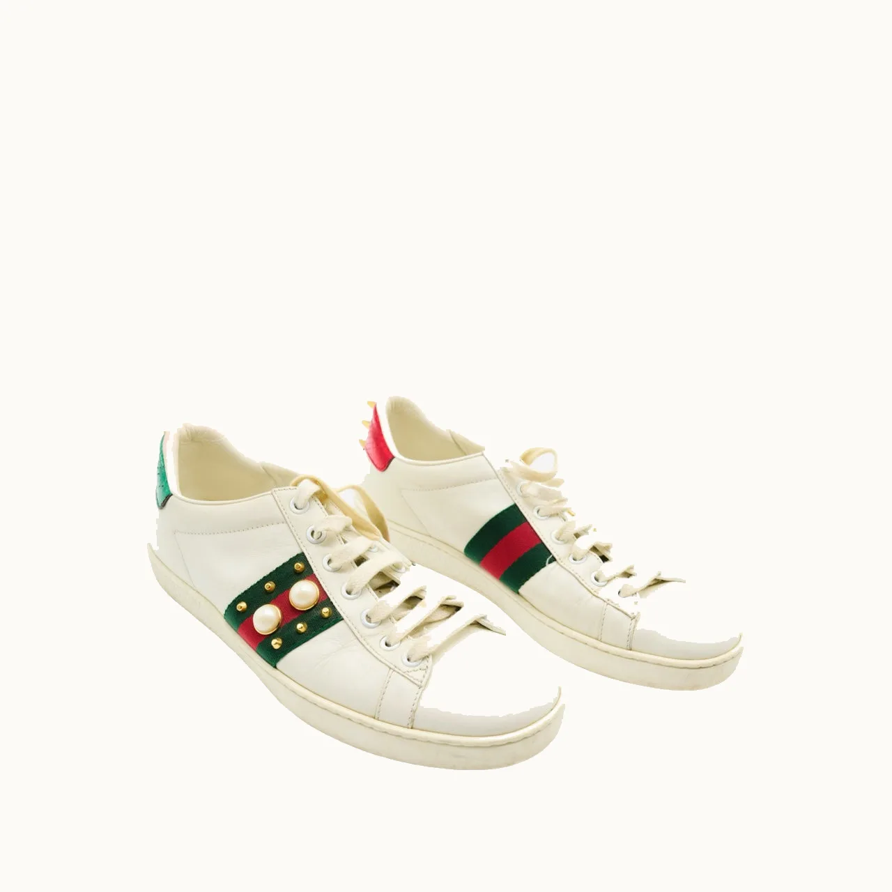 Tenis Gucci Ace Perlas 37.5