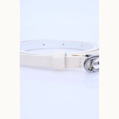 Cinturón Gucci Interlocking 1 cm Blanco Talla 80